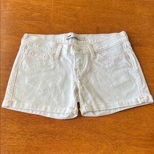 Levi's White Denim Jean Shorts 25
